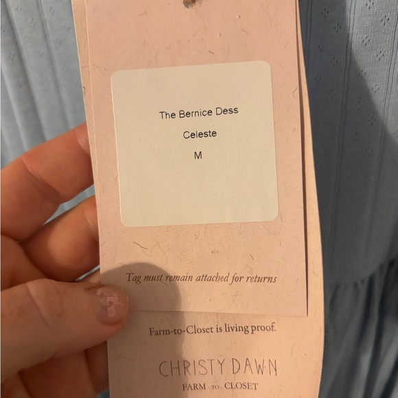 🆕 nwt Christy Dawn bernice Midi Dress Celeste blue medium - Picture 5 of 6